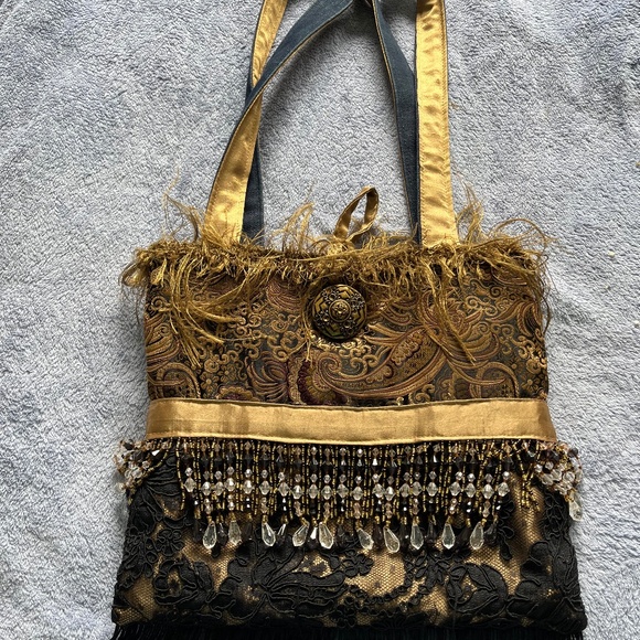 Handcrafted Beaded Tote - Picture 1 of 4